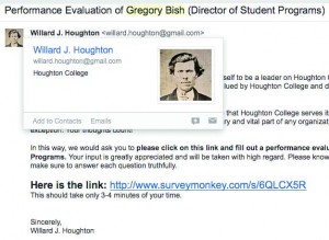 Screenshot of the email containing the illegitimate survey. Image courtesy of gmail.com