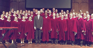 a photo of the choir on-stage