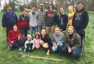 last year's Earth Day participants pose for a photo